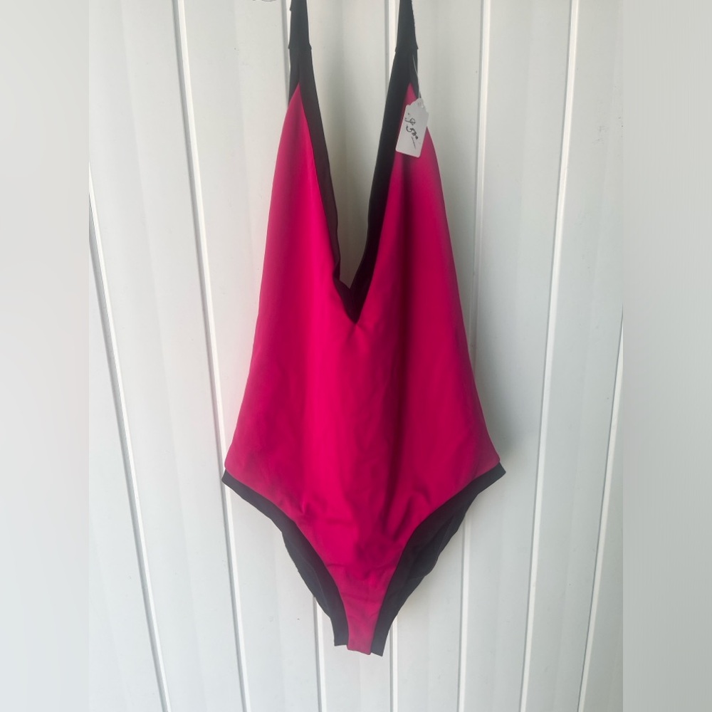 Gorgeous 80’s style halter swimsuit one piece